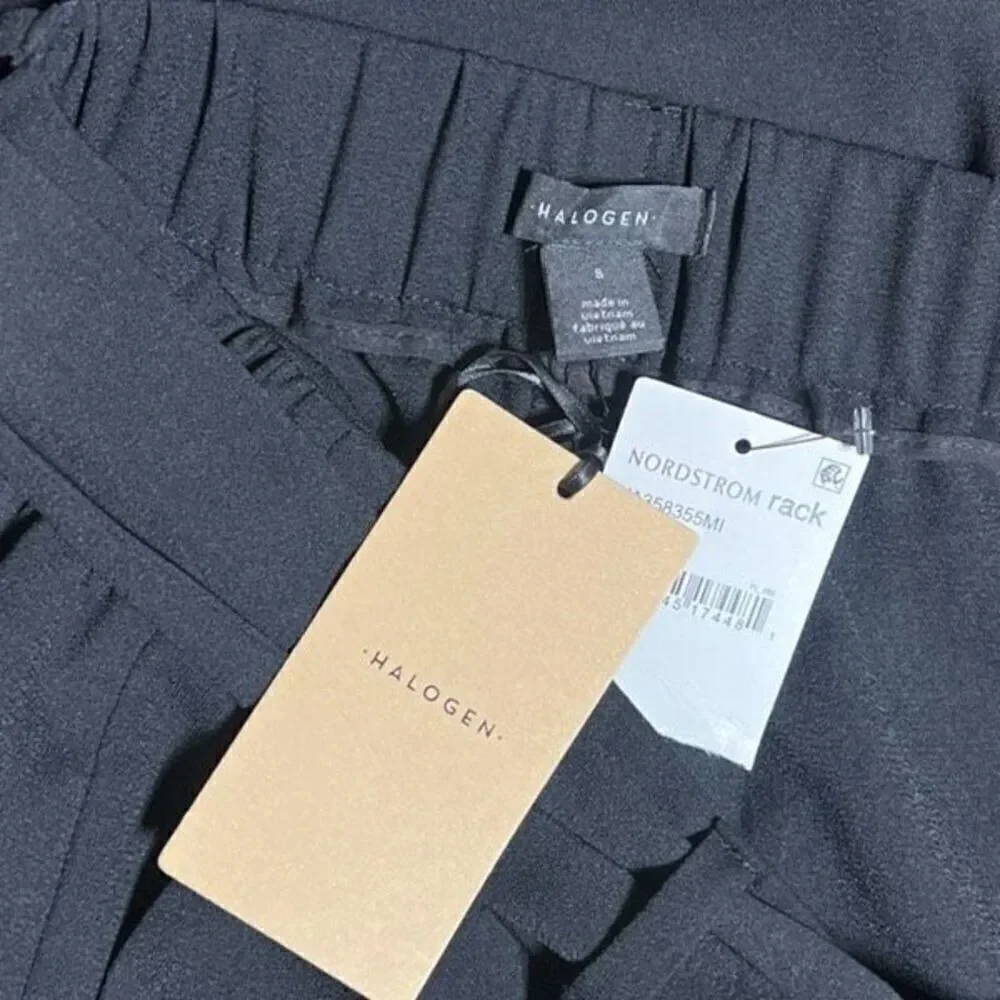 Halogen NWT Black Belted Wide Leg Dress Pants Size Small - Picture 4 of 4